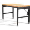HARIPUL 48" ADJUSTABLE WORKBENCH WITH POWER OUTLETS, 2000 LBS - BURLYWOOD
