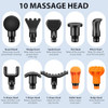 TOLOCO MASSAGE GUN DEEP TISSUE PERCUSSION MASSAGE GUN, 10 REPLACEMENT HEADS