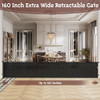 KISKIZ 160" EXTRA WIDE RETRACTABLE BABY GATE FOR OPENINGS, DOG GATE - BLACK