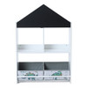 Luxenhome Children's Multi-Functional Wooden Open Bookcase Toy Storage Bin New