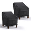 Mrrihand Patio Chair Covers (Large) - 2 Pack - BLACK