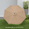 YSSOA 9' Patio Umbrella Outdoor Table Market Yard Umbrella 8 Sturdy Ribs Tan