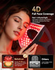 SOBETUAR 4D LED FACE MASK LIGHT THERAPY, 4 MODES PORTABLE LIGHT RED - BLACK