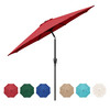 HealSmart 9ft Patio Umbrella Push Button Tilt/Crank Outdoor Market Yard - Red