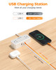 TESSAN Flat Plug Extension Cord 10FT Surge Protector Power Strip, 900 Joules