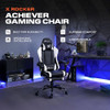 X ROCKER PC GAMING DESK CHAIR WITH WHEELS ADJUSTABLE ERGONOMIC - BLACK AND WHITE