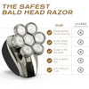 LAJCAEN 7D HEAD SHAVERS FOR BALD MEN, ELECTRIC RAZOR MEN, LED DISPLAY, BLACK