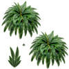 Artificial Boston Fern Bush Set of 2 45Inch Fake Ferns with 55 Fronds