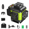 GIBIMOFI 16 LINE LASER LEVEL 360 SELF LEVELING 4X360°PROFESSIONAL 4D GREEN New