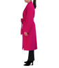 353MW438 COLE HAAN WOMEN WOOL BLEND LONGLINE COAT FUCHSIA SIZE 4 New