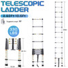 RIKADE TELESCOPIC LADDER 10.5FT ALUMINUM TELESCOPING LADDER NON-SLIP 330LB