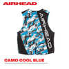 15002-10 AIRHEAD CAMO COOL MENS KWIK-DRY NEOLITE VEST ADULT LARGE BLACK BLUE New