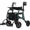 ELENKER 2-IN-1 SHOCK-ABSORBING ROLLATOR WALKER 10” WHEELS - GREEN
