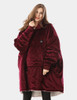 VENUSTAS UNISEX HEATED WEARABLE BLANKET HOODIE 7.4V - BURGUNDY