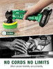 KIMO 20V MAX CORDLESS POLISHER KIT 6000 RPM 6 SPEEDS 25-PIECE POLISH - GREEN