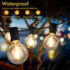 BRIGHTEVER 100FT LED OUTDOOR STRING LIGHTS PATIO LIGHT WITH 52 SHATTERPROOF G40