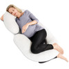 RESTOROLOGY PREGNANCY PILLOW 60 INCH C-SHAPED MATERNITY - WHITE