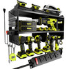 SPAMPUR POWER TOOL ORGANIZER WALL MOUNT, 3 LAYER HEAVY DUTY - BLACK New