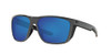 Costa Del Mar Men's Ferg XL Rectangular Sunglasses -Shiny Gray/Blue Mirrored