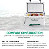 LANDWORKS ROTOMOLDED ENHANCED ICE COOLER 20QT/45QT 5-10 DAY ICE GUT014 - WHITE