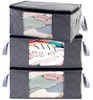 Storage Bins Storage Bags Closet Organizers Sweater 3pc Pack G01 - Gray New