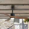 PARROT UNCLE 42" CLASSIC WATERPROOF WET OUTDOOR GAZEBO HOOK CEILING FAN - BROWN