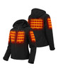ORORO WOMEN'S HEATED DUAL CONTROL JACKET 5 HEATING ZONES - SIZE: WOMEN M - BLACK New