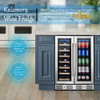 KALAMERA 24" WINE BEVERAGE FRIDGE REFRIGERATOR - STAINLESS STEEL