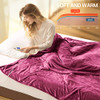 MIZZEO ELECTRIC HEATED BLANKET 84" X 90" QUEEN (Burgundy)
