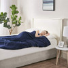 DEGREES OF COMFORT COOLMAX WEIGHTED BLANKET WASHABLE TWIN SIZE: 48X72 - NAVY