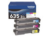 Brother TN6353PK 3PK Standard Yield Cyan, Magenta, and Yellow Toner Cartridges