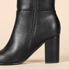 AMAZON ESSENTIALS WOMEN'S TALL HEEL BOOT - SIZE: WOMEN 6.5 - BLACK