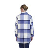 SEBBY SHACKET OVERSIZED JACKET IN THICK PLAID WOOL - SIZE: XS - BLACK/BEIGE