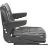 GENERIC BLACK TALON UNIVERSAL FOLDING BUCKET SEAT WITH ARMRESTS - BLACK