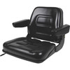 GENERIC BLACK TALON UNIVERSAL FOLDING BUCKET SEAT WITH ARMRESTS - BLACK