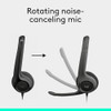 LOGITECH WIRED HEADSET STEREO NOISE CANCELLING PC/LAPTOP USB-A H390 - BLACK