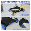 FAHKNS MULTIFUNCTIONAL FOLDING CART WHEELS THROUGH STORES, SHOPPING - BLUE New