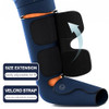 AICUTTI AIR COMPRESSION LEG MASSAGER HEAT FOR FOOT CALF KNEE THIGH - NAVY