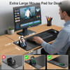ABC.MAT WIRELESS CHARGING MOUSE PAD FOLDABLE PHONE HOLDER 20W PD ADAPTER - BLACK