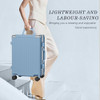 ANYZIP CARRY ON LUGGAGE PC+ABS ALUMINUM FRAME HARD SHELL TSA LOCK 20 HAZE BLUE New