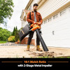 LAWNMASTER 12AMP LEAF BLOWER-VAC BV1210 - ORANGE/BLACK