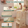 GENERAL TODDLER STANDING TOWER, HEIGHT-ADJUSTABLE STEP STOOL FOR KIDS -NATURAL