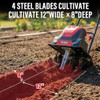 MZK 12-Inch 10.5 Amp Corded Electric Tiller/Cultivator for Gardening