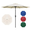 YSSOA 9' PATIO UMBRELLA OUTDOOR TABLE MARKET YARD UMBRELLA 8 STURDY RIBS, BEIGE