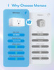 meross Smart Plug Mini 15A & Reliable Wi-Fi Support HomeKit 2 Pack White