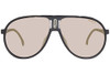 CARRERA UNISEX SUNGLASS CHAMPION65/N PILOT 62MM MATTE BLACK/GRAY GOLD MIRRORED