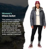 MARMOT ITHACA JACKET 700-FILL WATER-RESISTANT COAT WOMEN XS STEEL ONYX New
