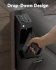 MOVGUL GUN SAFE, BIOMETRIC DROP DOWN BEDSIDE GUN SAFE PISTOL SAFE - BLACK