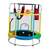 GENERIC TRAMPOLINE FOR KIDS ANTI-ROLLOVER ROUND BOTTOM SWING 55" - MULTICOLOR