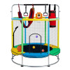 GENERIC TRAMPOLINE FOR KIDS ANTI-ROLLOVER ROUND BOTTOM SWING 55" - MULTICOLOR